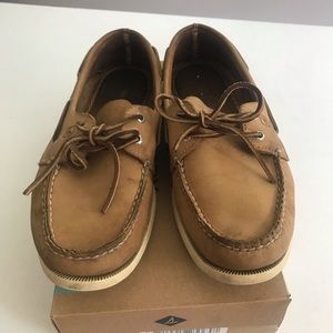 Sperry Topsider Men’s A/O 2 Eye Boatshoe Tan sz11